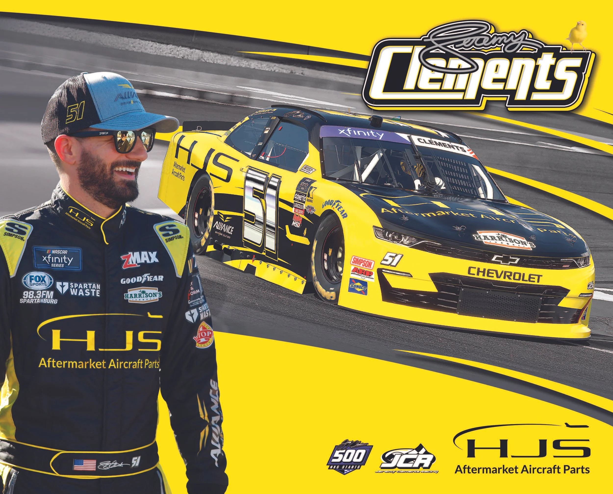 HJS Sponsoring Jeremy Clements Racing at NASCAR-COTA March 1, 2025